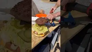 Cooking a Massive Burger on the Jobsite