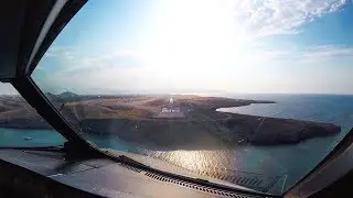 FANTASTIC SCENIC Airbus A320 Cockpit Landing at Heraklion Airport