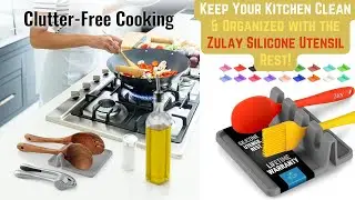 Keep Your Kitchen Clean & Organized with the Zulay Silicone Utensil Rest!