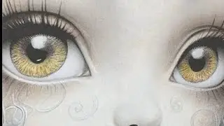 Coloring Tiger Eyes in Paisley Peacock coloring book