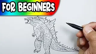 How to draw fire godzilla | Simple Drawings