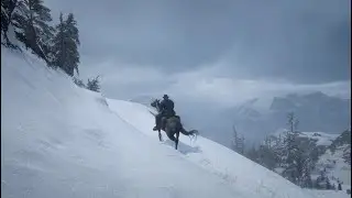 RDR2 &ndash; Snowy Mountain Journey | Arthur Morgan Horse Ride &ndash; Red Dead Redemption 2