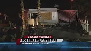 Home completely destroyed by possible squatter fire