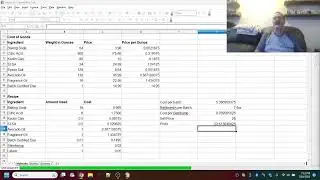 Bathbomb Cost Calculator using Excel spreadsheet
