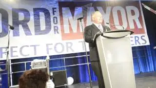 Crazy Cane Lady at Rob Ford campaign launch