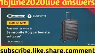 amazon live quiz answers today in telugu 16june2020/Quiz ends afternoon12.