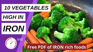 10 Vegetables High in IRON | Tasty Iron Rich Vegetables (Includes Free PDF)