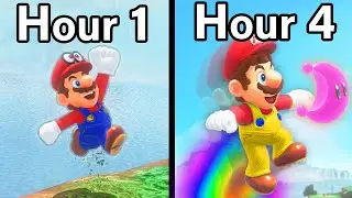 Mario Speedrun, but mario's JUMP DOUBLES every 5 minutes...