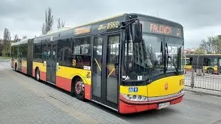 [07.04.17] Przejazd Solarisem Urbino 18III #8562 (MZA Warszawa) na linii 521/1