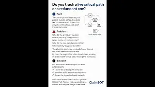 Control / Mitigate Delay: Track Critical Path Shift by ClaimEOT (Innovative Delay Analysis Software)