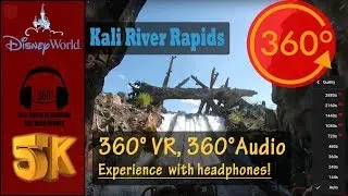 Kali River Rapids [5K 360&deg;, 360&deg; Audio] Animal Kingdom, Disney World