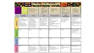 My Halloween lesson plan for October 2019
