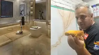 COMO FAZER MARMORE FAKE COM UMA ESPONJA COM 1 MATERIAL - EMPRESAS  DE MARMORES ODEIAM ESSE VIDEO