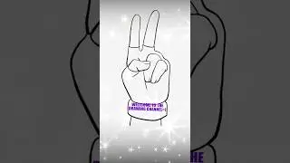 Drawing a Victory Sign Peace Sign Full Process! ✏️✌️ #shorts