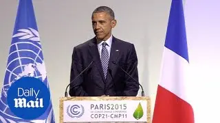 Obama opens climate change speech with tribute to Paris - Daily Mail