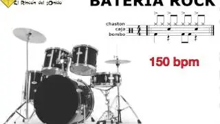 Bateria rock 150 bpm