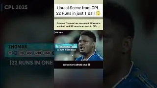 22 Runs in just 1 Ball in CPL 😱😳