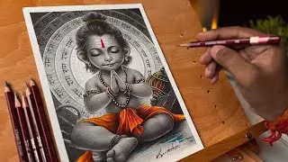 Little Hanuman Ji Drawing,  Hanuman Ji,  Pencil Sketch,  Last Part 😍