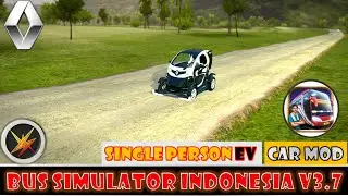 New Renault Twizy Electric Car MOD Bussid : Single person seat | Bus Simulator Indonesia |