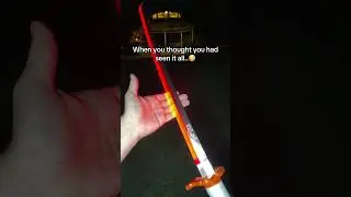 My Demonslayer Katana Glows 😱 #anime #sword