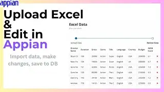 Appian Tutorial: Upload Excel & Save Edits to Database (Step-by-Step)