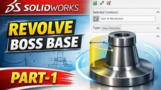 Solidworks Part-1 Revolve Boss Base Command @3dcaddrawing 