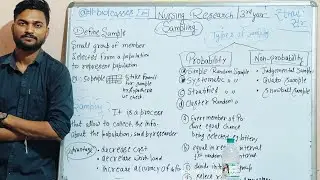 What is Sampling in hindi | sample |nursing research| bsc nursing 3rd year| 