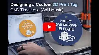 Designing a Custom 3D Print Tag | CAD Timelapse (Chill Music)