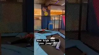 How high up at you can you jump#competition #kidschallenges #funny