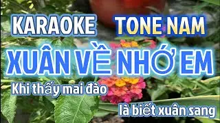 Karaoke Xuân Về Nhớ Em Tone Nam Nhạc Sống 2024 |Anh Bằng Karaoke|nhạc sống karaoke xuân năm 2024