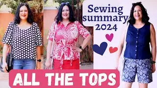 All the TOPS I made in 2024! Modeled & twirled. Knit & woven. Roundup Fashion 