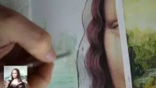 Ballpoint pen reproduction of the Mona Lisa