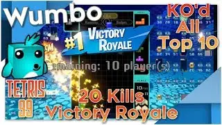 Tetris 99 - KO'd ALL TOP 10 - 20 Kill #1 Victory Royale