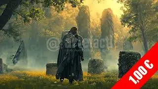 Cloaked Wanderer at Stone Circle Stock Video | 1080p HD Fantasy