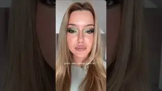 makeup look for green eyes🫒 #greenmakeup #makeup #makeuptutorial #greeneyes #makeuptrends #shorts