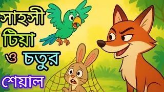 সাহসী টিয়া ও চতুর শিয়াল 🦜🦊 | একটি অনুপ্রেরণামূলক বাংলা নৈতিক গল্প | Bengali Moral Story