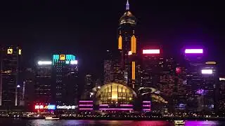 Hong Kong Victoria harbour city lights