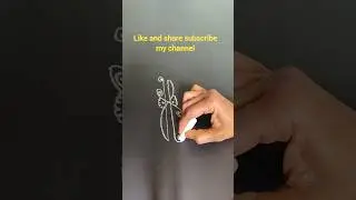 Simple  way to draw  side border to rangoli/ simple side border    to muggu/ front door design
