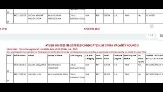 UP AYUSH COUNSELLING 2025 | STRAY VACANCY ROUND 3 MERIT LIST OUT 🔥 | AYURVEDA | UNANI | HOMEOPATHY