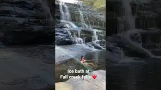 Ice bath in nature