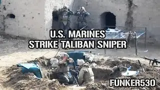 US Marine Mortar Team Hits Taliban Sniper