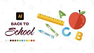 How to design icon & elements design for (Back to School) | Illustrator Tutorial