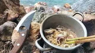 Memancing dan Memasak Hidangan Lezat dari Hasil Tangkapan Sendiri 🍜