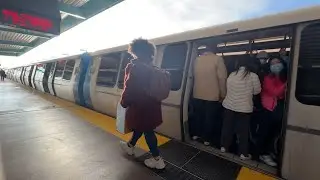 Frustrated commuters struggle to board crowded BART trains after another issue causes delays