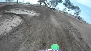 Garret Marchbanks helmet cam tearing up stadium and main tracks Racetown Mx Park 3-30-12