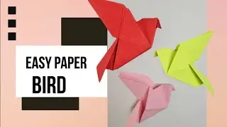 Easy Paper Bird Origami 🐦✨ | Step-by-Step Tutorial for All ORG-002