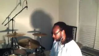 Adrian White In the Studio tracking Drums on 