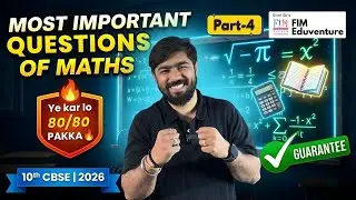 Class 10 CBSE Maths | Last-Minute Board Exam Revision | Question 4 | by FIM Eduventure