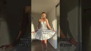 Wedding Reception Outfit Change Inspo: mini bridal dress