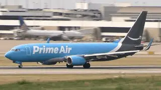 Two Prime Air 737-800's Depart the Long Queue  Cincinnati / Northern Kentucky (CVG) Runway 18L